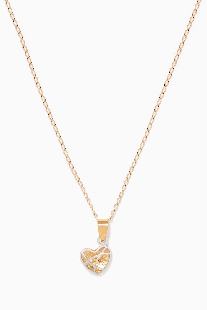 

Heart 3D Pendant Necklace, Yellow