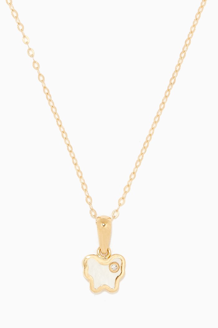 

Butterfly Diamond Pendant Necklace in 18kt Yellow Gold