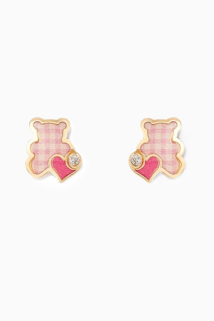 

Bear Diamond Stud Earrings, Yellow