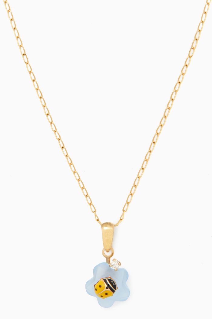 

Ladybug Chalcedony & Diamond Pendant Necklace, Yellow