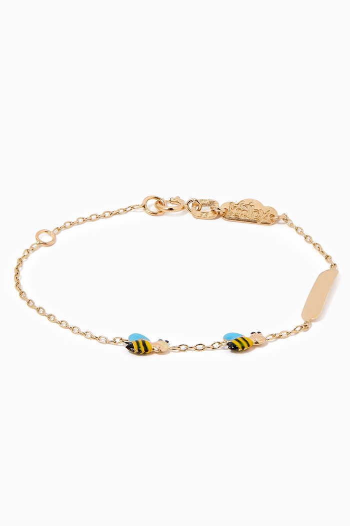 

Bee Name Plate Bracelet, Yellow