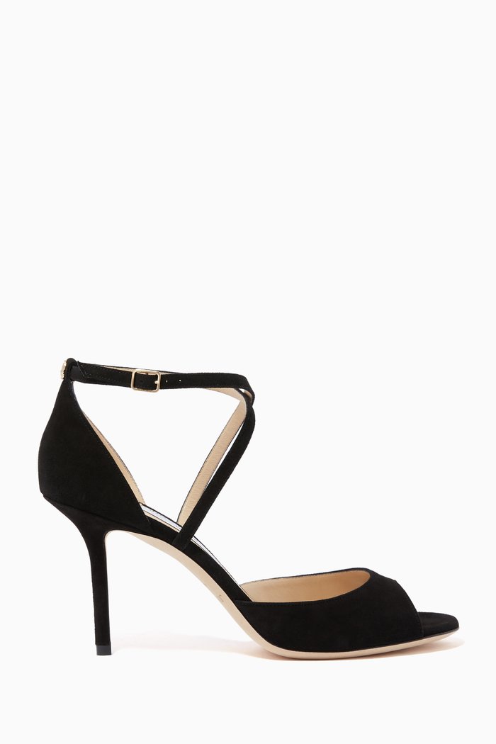 

Emily 85 Suede Sandals, Black