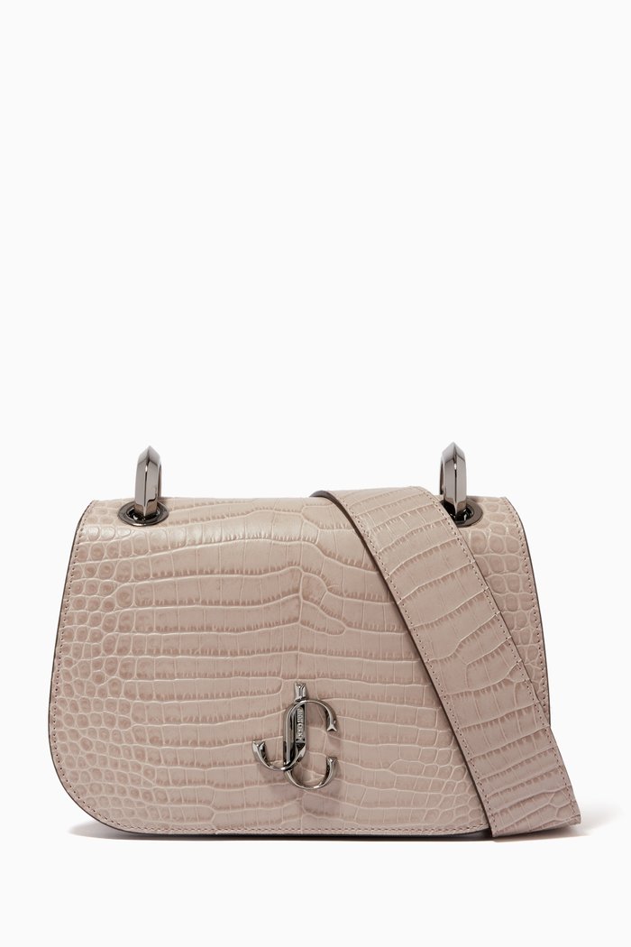 

Varenne Crossbody/ S Bag in Croc-Embossed Leather, Brown