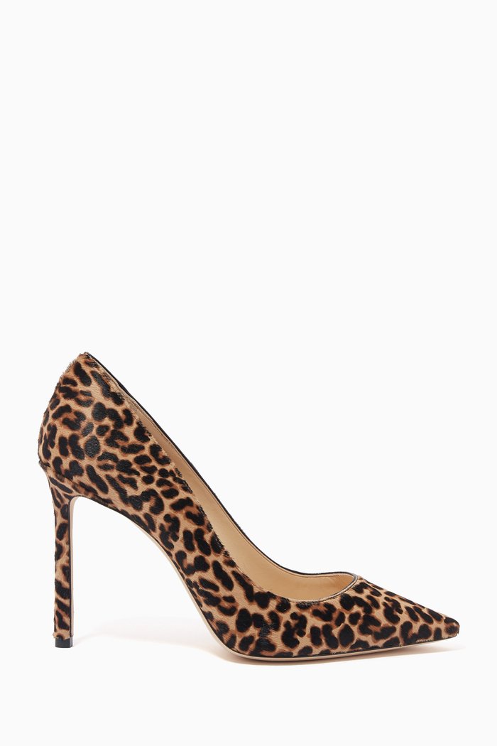 

Romy 100 Leopard-Print Pony Pumps, Neutral
