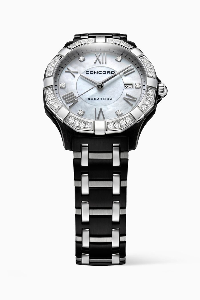 Saratoga Diamond Watch, Black
