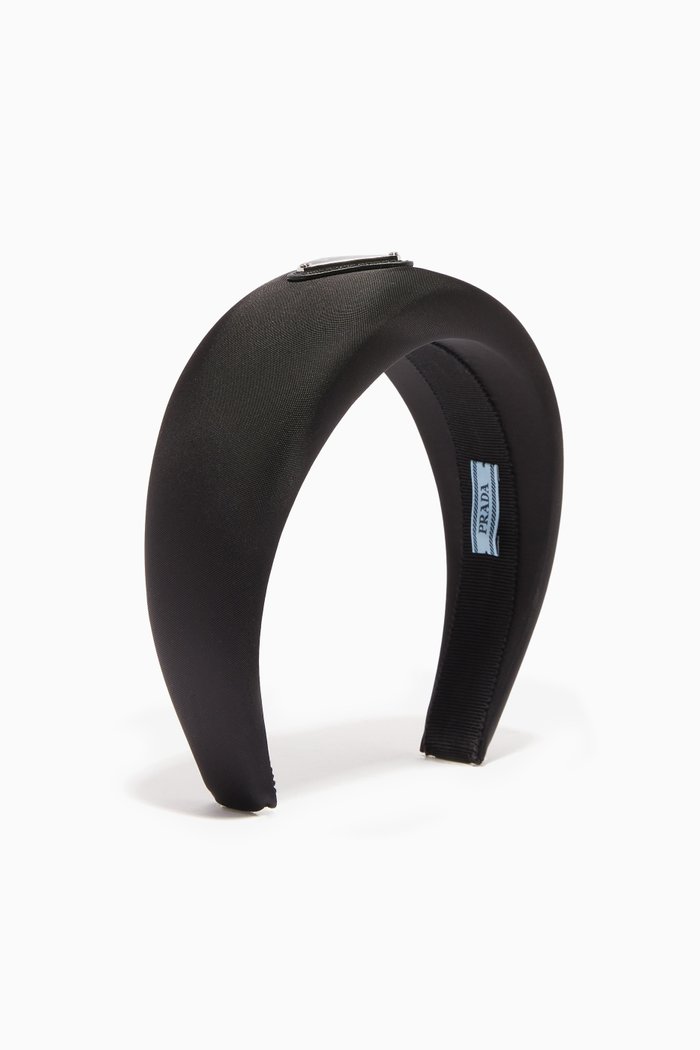 

Triangle Logo Nylon Headband, Black