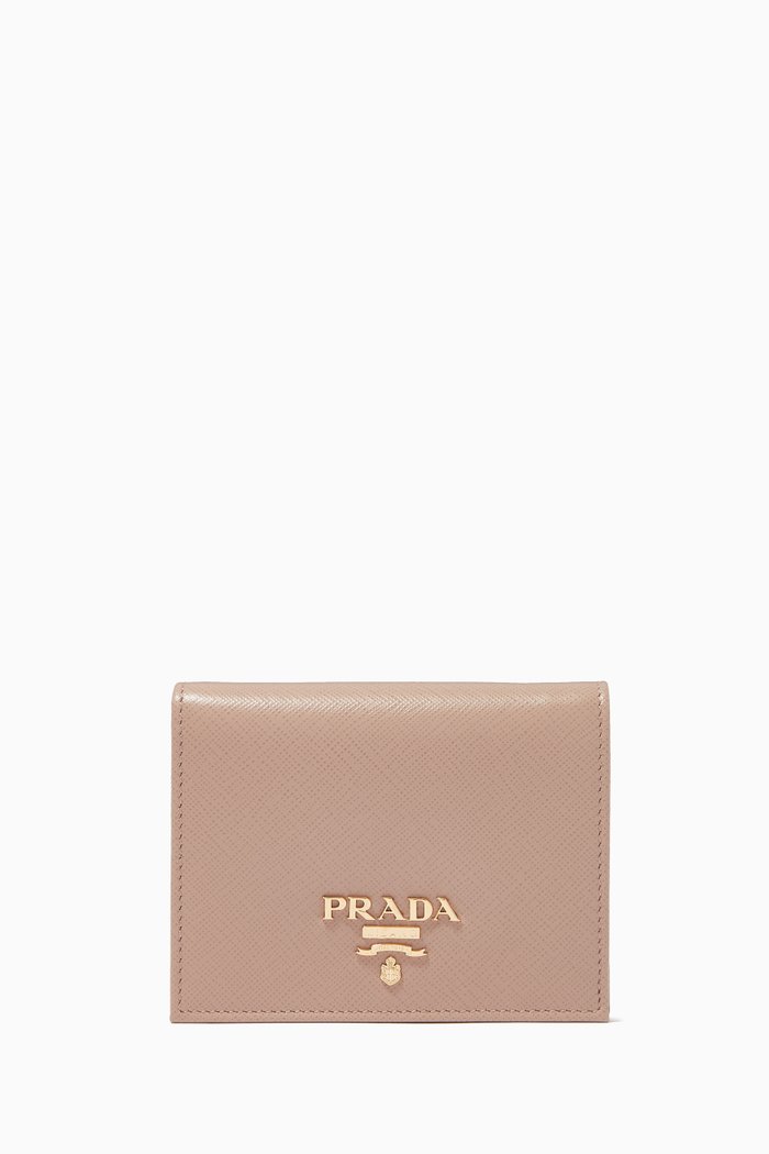 

Small Wallet in Saffiano Leather, Pink