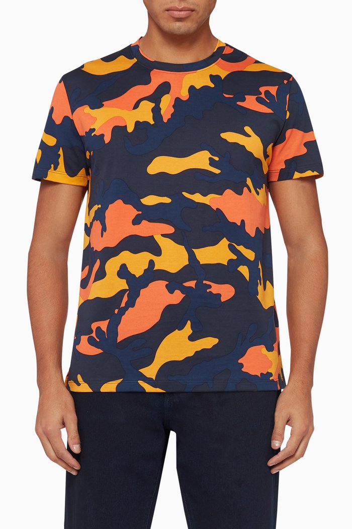 

Camouflage Print T-Shirt, Orange