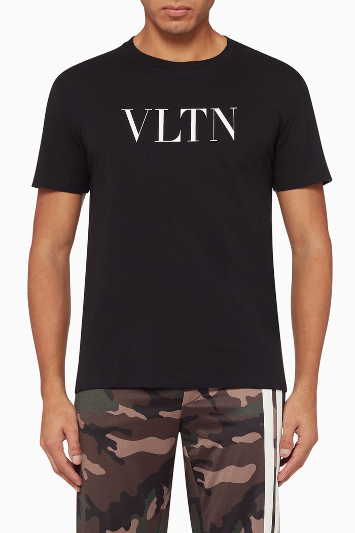 

Logo Print Cotton T-Shirt, Black