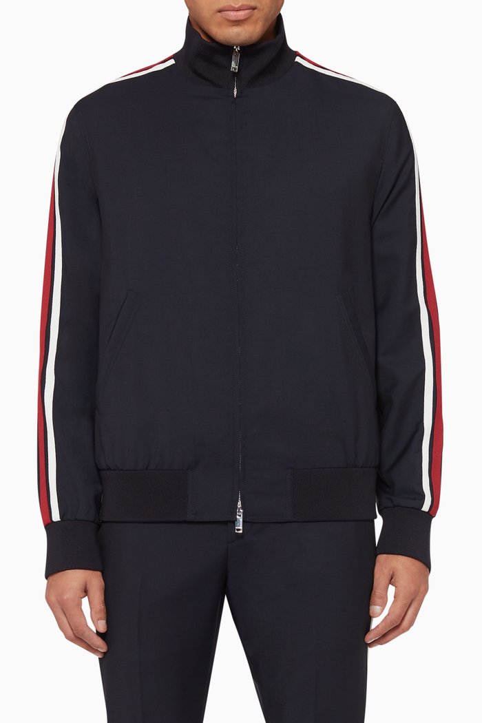 

Striped Mohair & Wool Sweatshirt, Blue