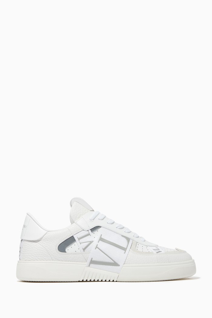 

Valentino Garavani VLTN 7 Calfskin Sneakers, Grey