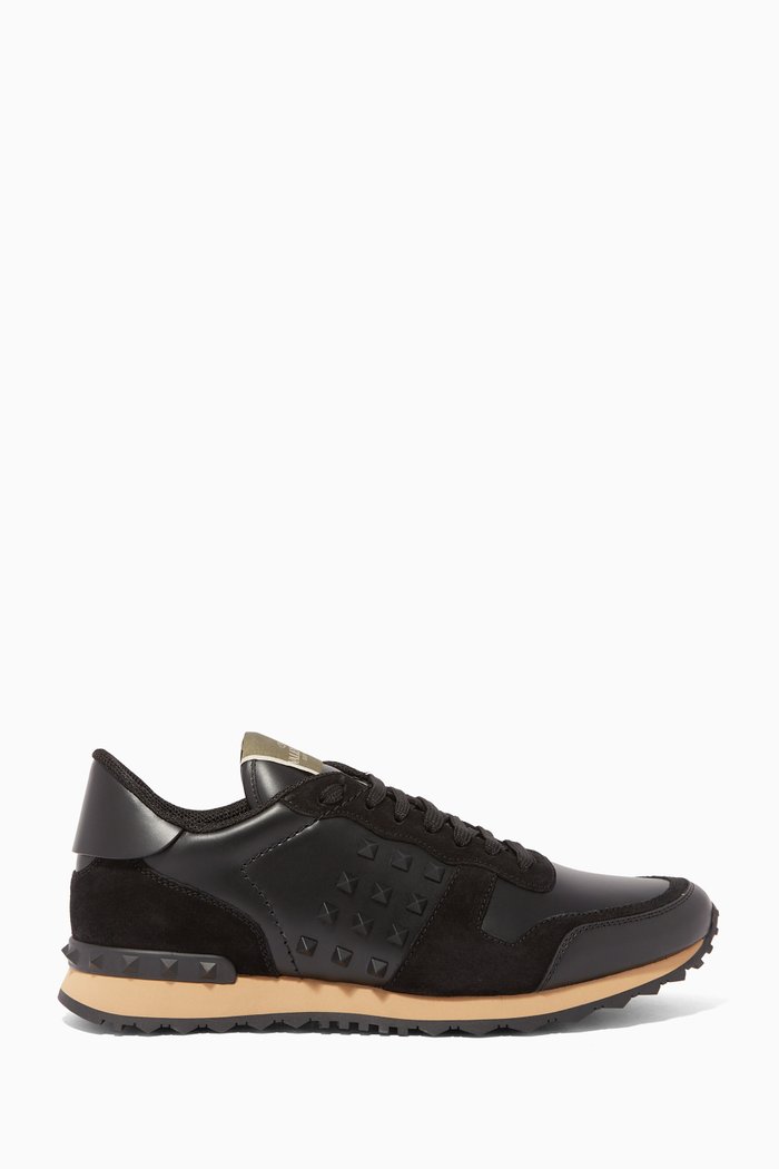 

Valentino Garavani Rockstud Runner Sneakers, Black