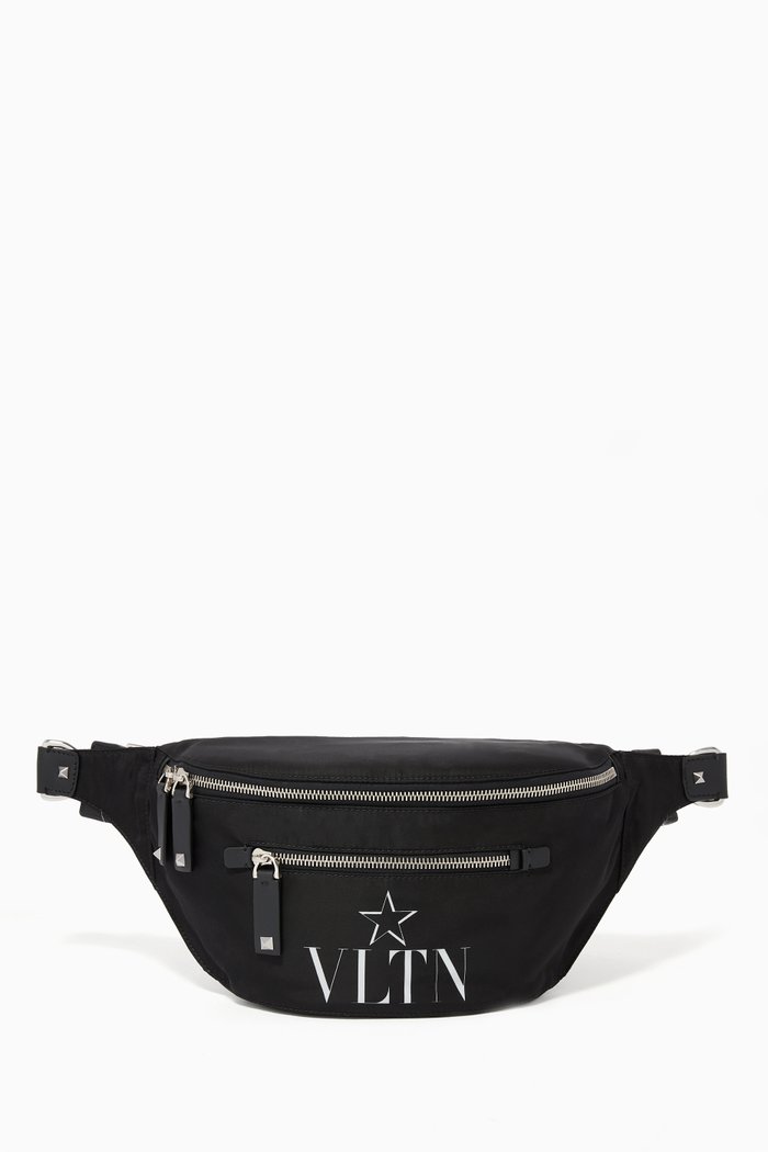 

Valentino Garavani VLTNSTAR Nylon Belt Bag, Black