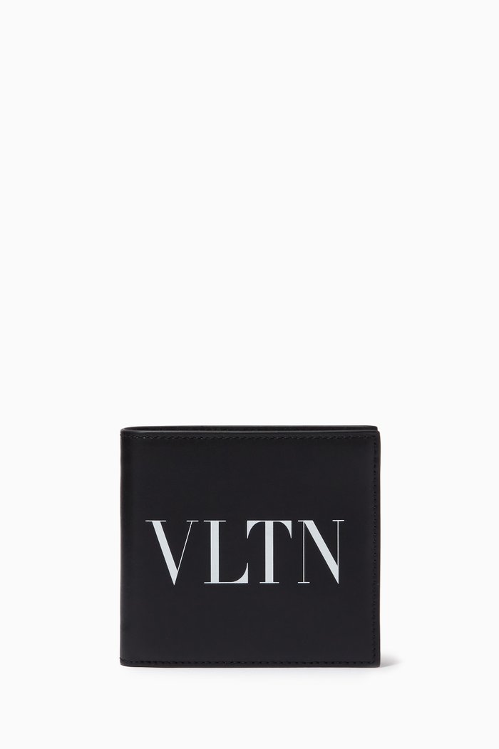 

Valentino Garavani VLTN Wallet in Leather, Black