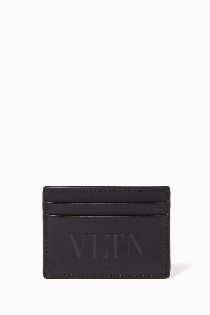 

VLTN Leather Pocket Cardholder, Black