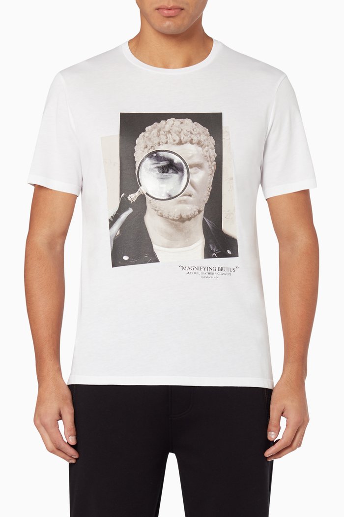 

Magnifying Brutus Print T-Shirt, White