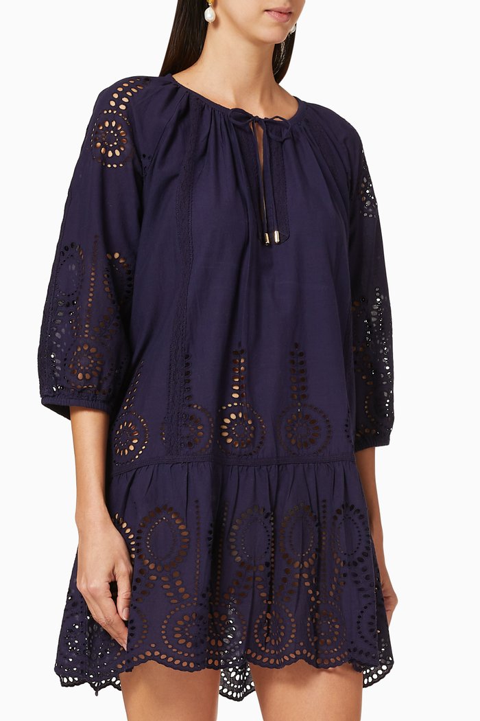 

Ashley Drop Waist Dress, Blue