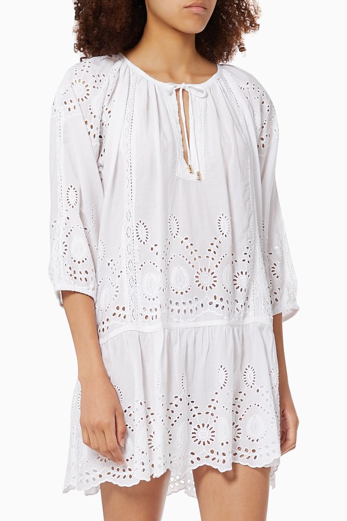 

Ashley Drop Waist Dress, White