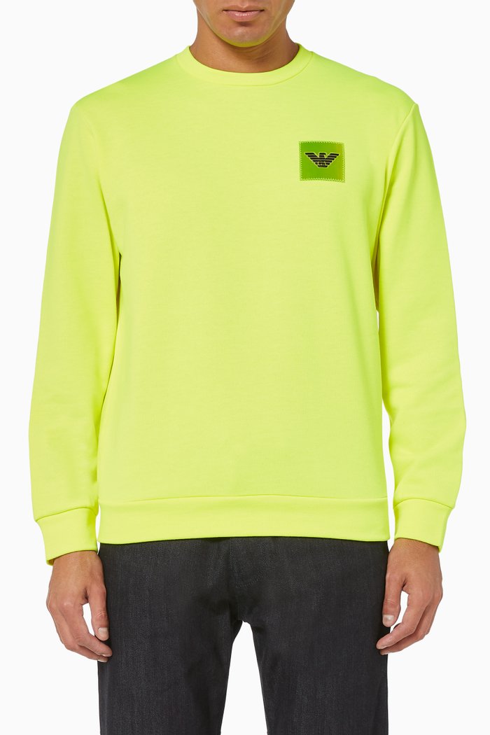 

Logo Patch Jersey Sweatshirt, Yellow