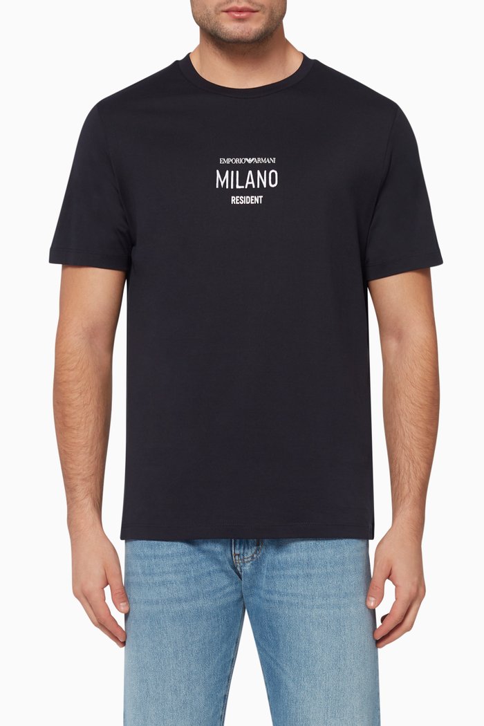

City Logo Embossed T-Shirt, Blue