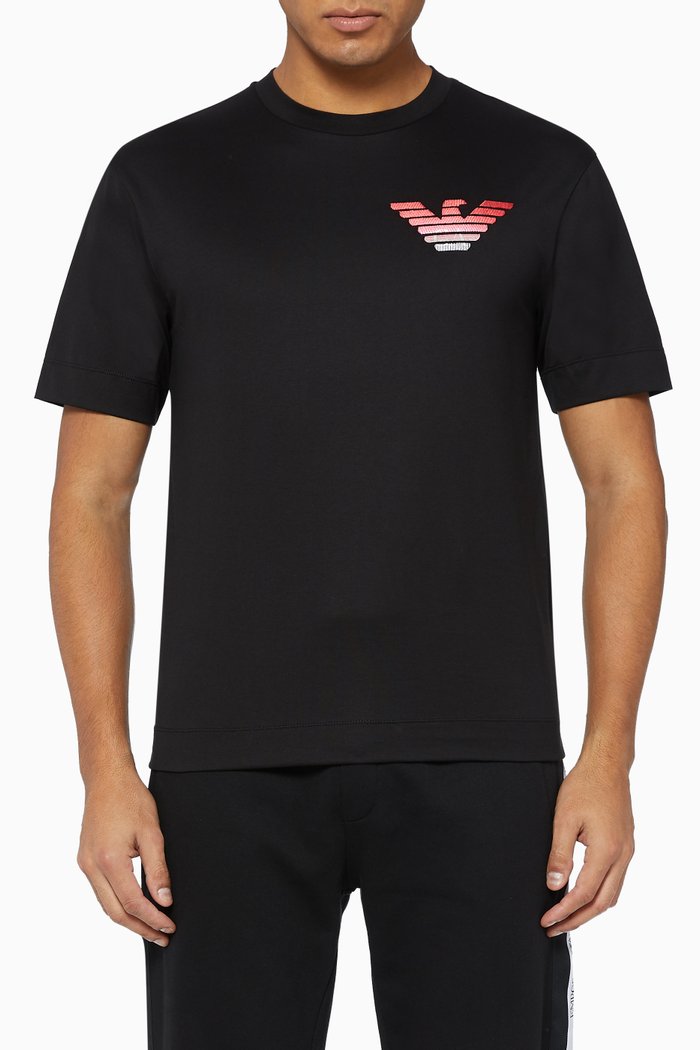 

Gradient Logo Print T-Shirt, Black