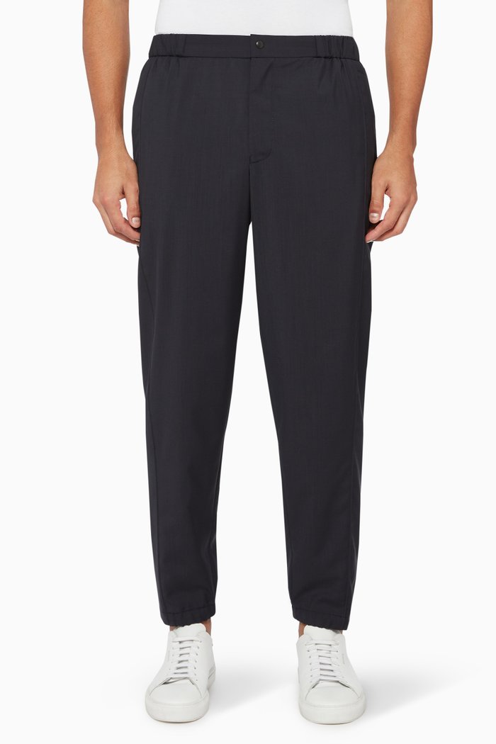 

Classic Tapered Wool Pants, Blue