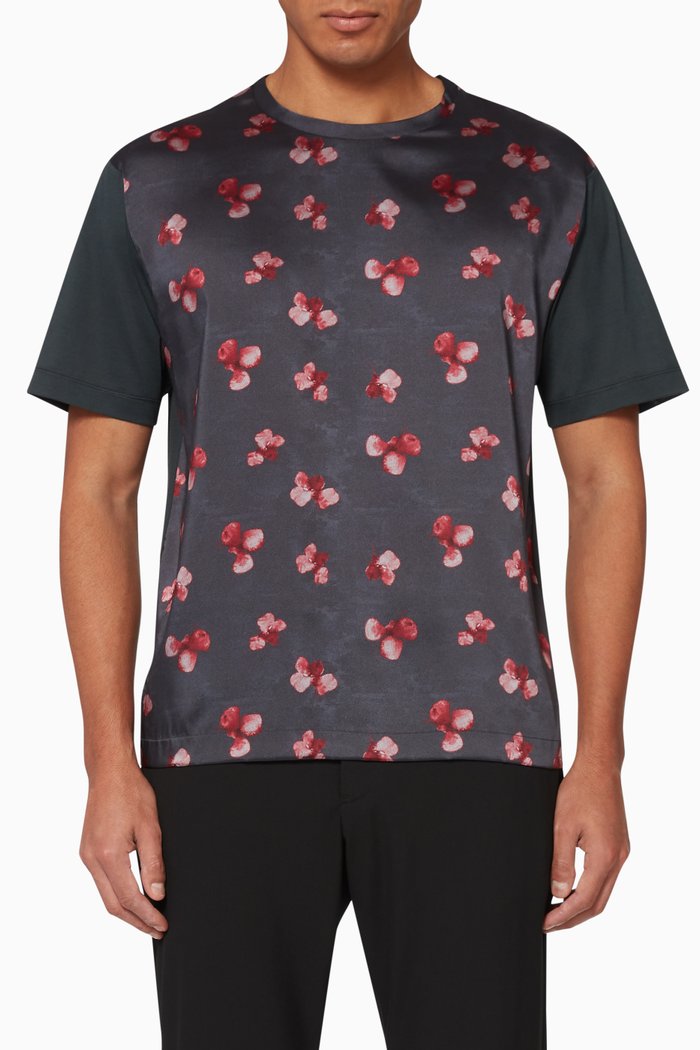 

Floral Jersey T-Shirt, Blue