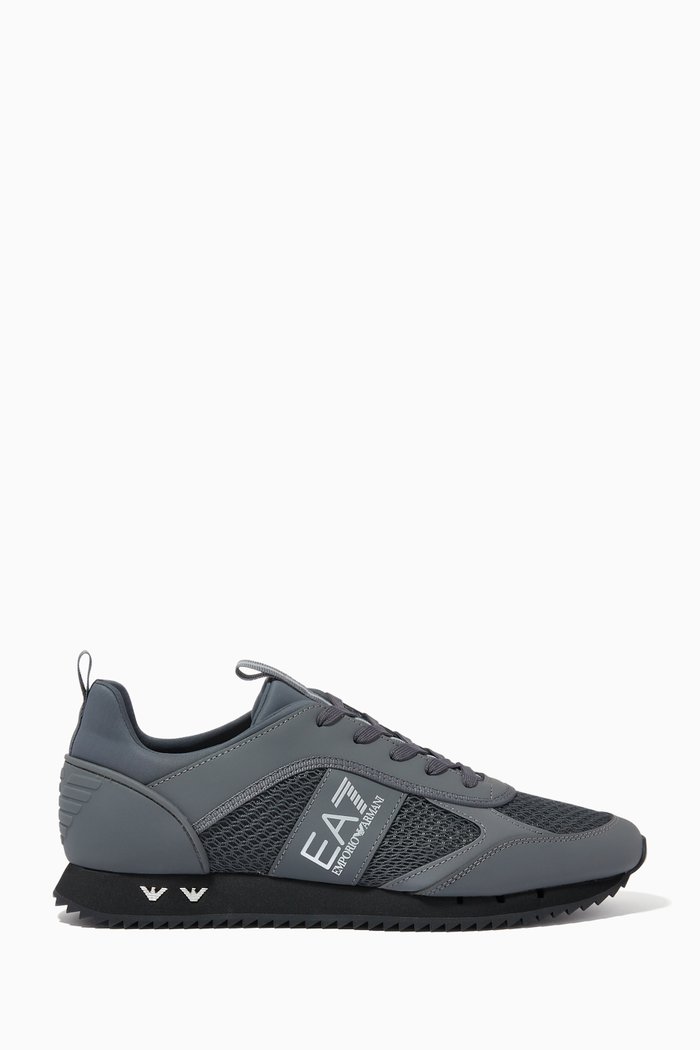 

EA7 Sneakers in Mesh & Faux Leather, Black