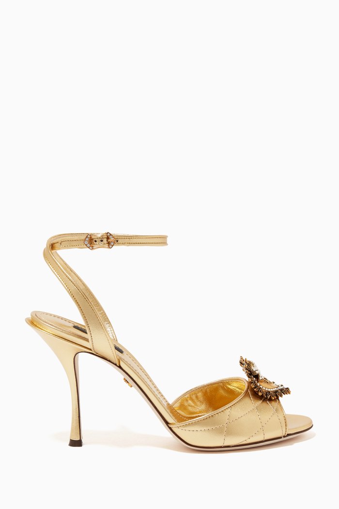 

Devotion Mordoré Leather Sandals, Gold