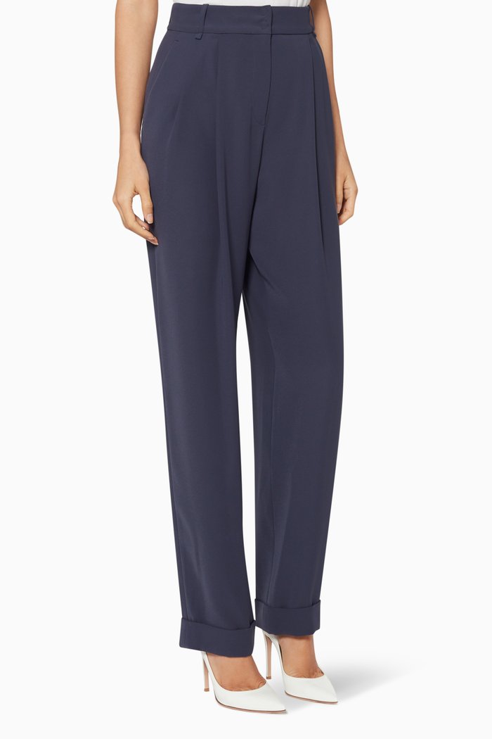 

Techno Cady Wide-Leg Pants, Blue