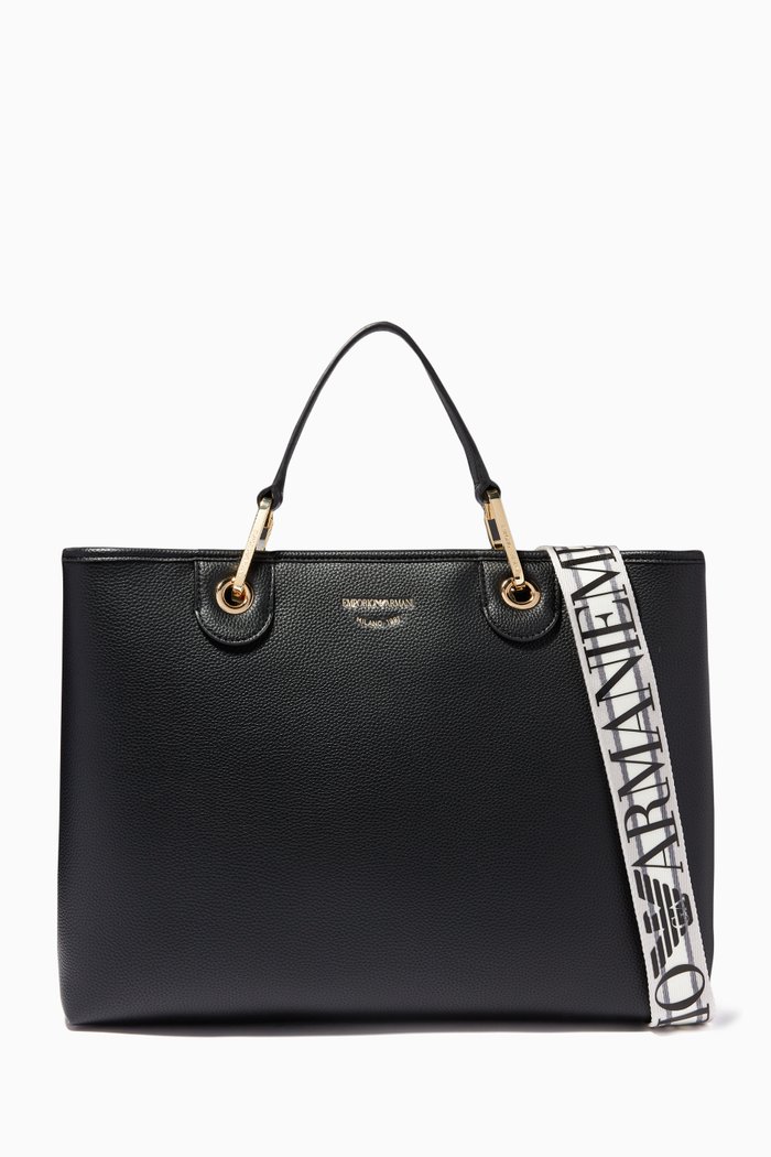 

Shopping Bag in Eco Leather, Black