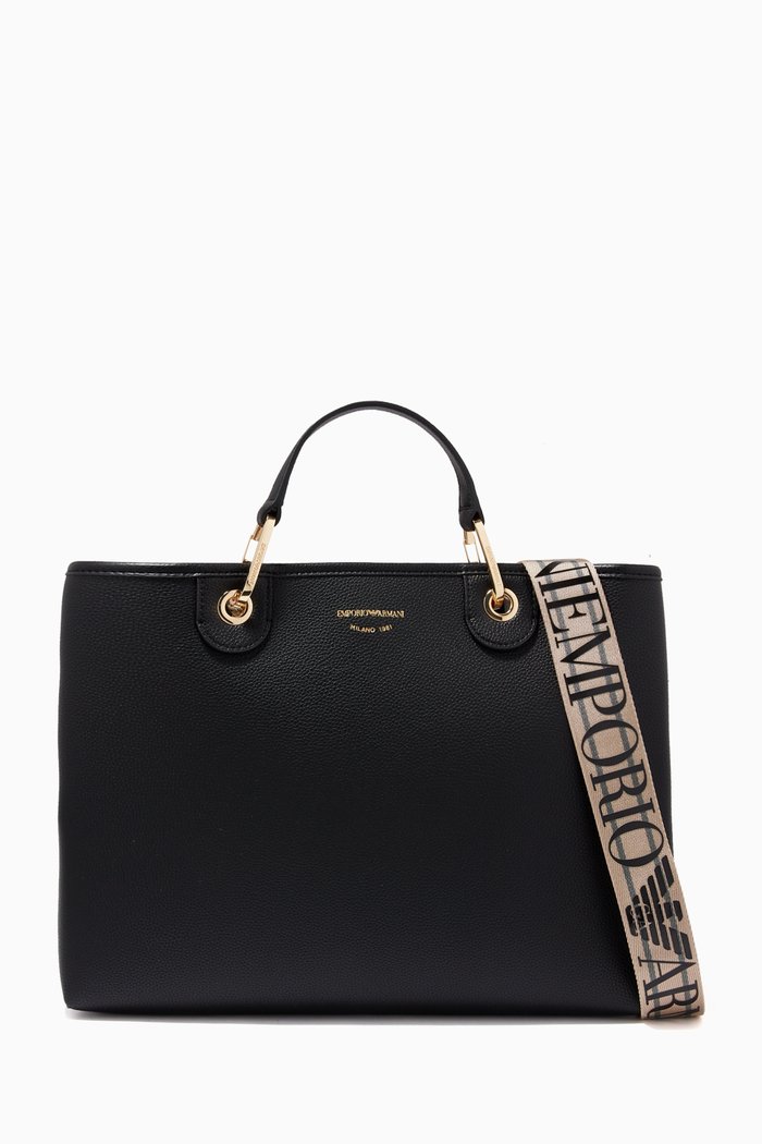 

MY EA Tote in Eco Leather, Black