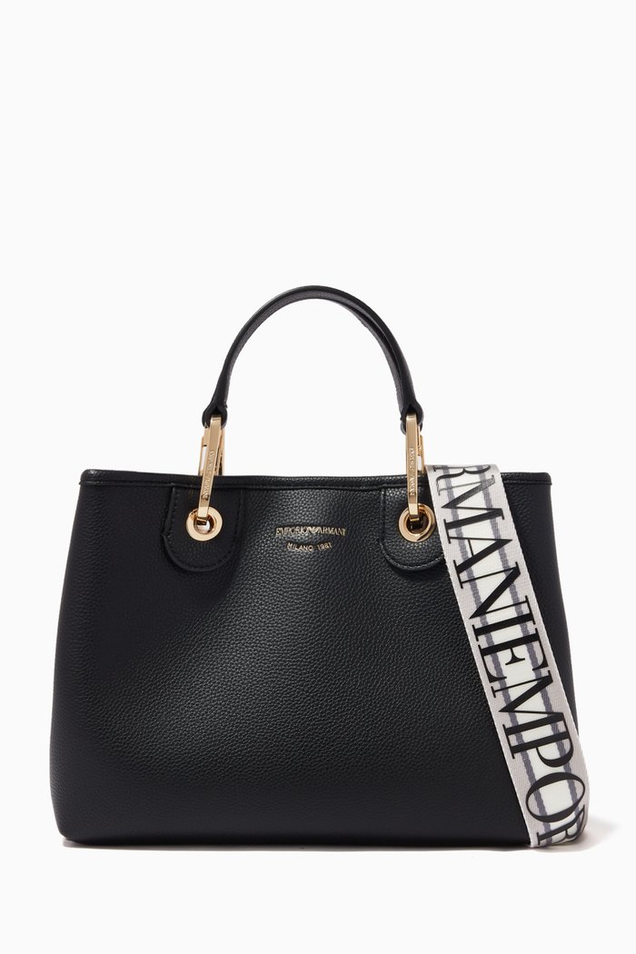 

Shopping Bag in Eco Leather, Black