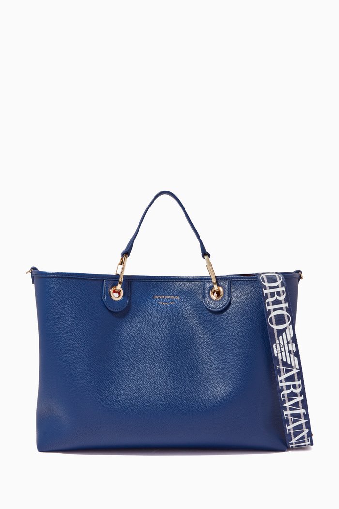 

Shopping Bag in Eco Leather, Blue