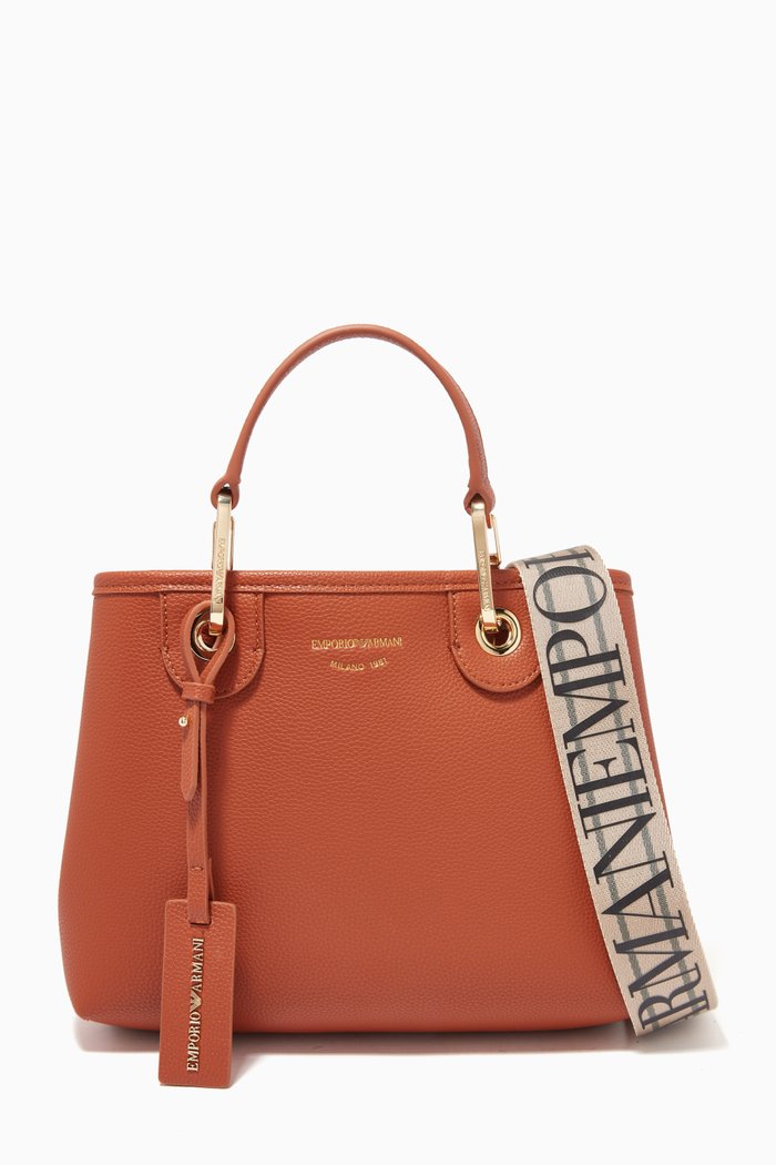 

MY EA Tote in Eco Leather, Brown