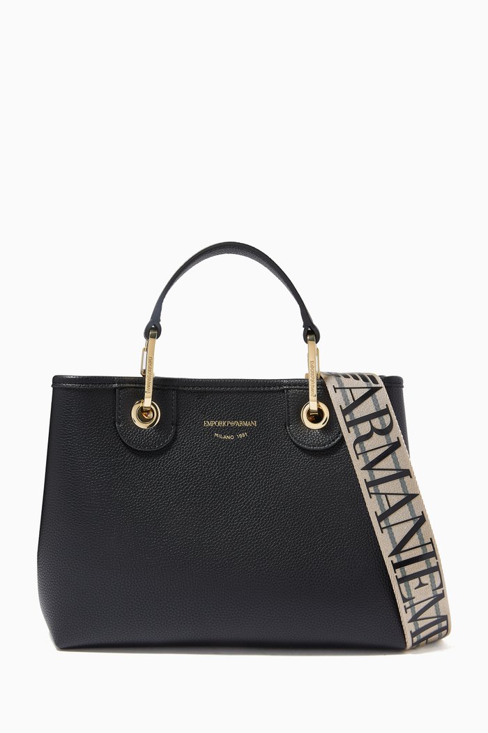 

MY EA Tote in Eco Leather, Black