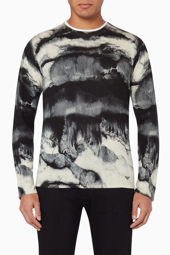 

Tie-Dye Knit Sweater, Neutral