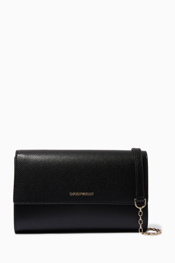 

Logo Wallet on Chain in Eco Leather, Black