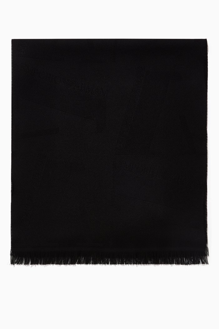 

Macro Eagle Logo Scarf, Black
