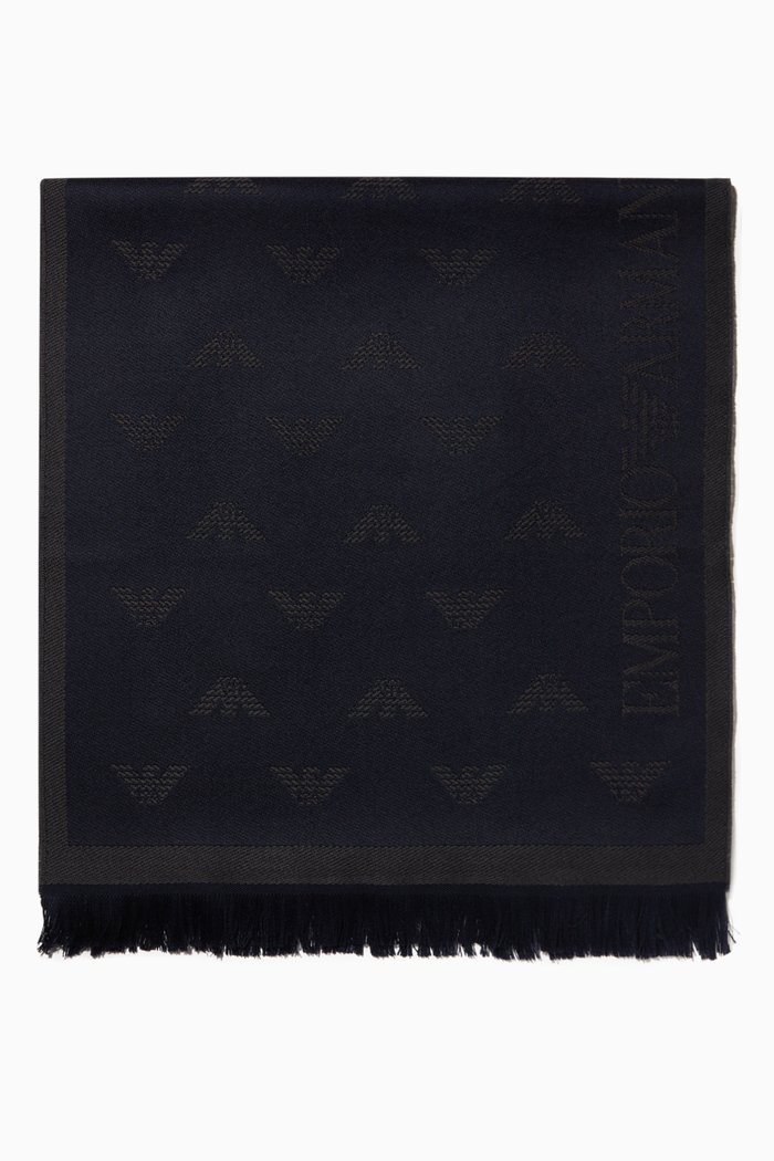 

Macro Eagle Logo Scarf, Blue