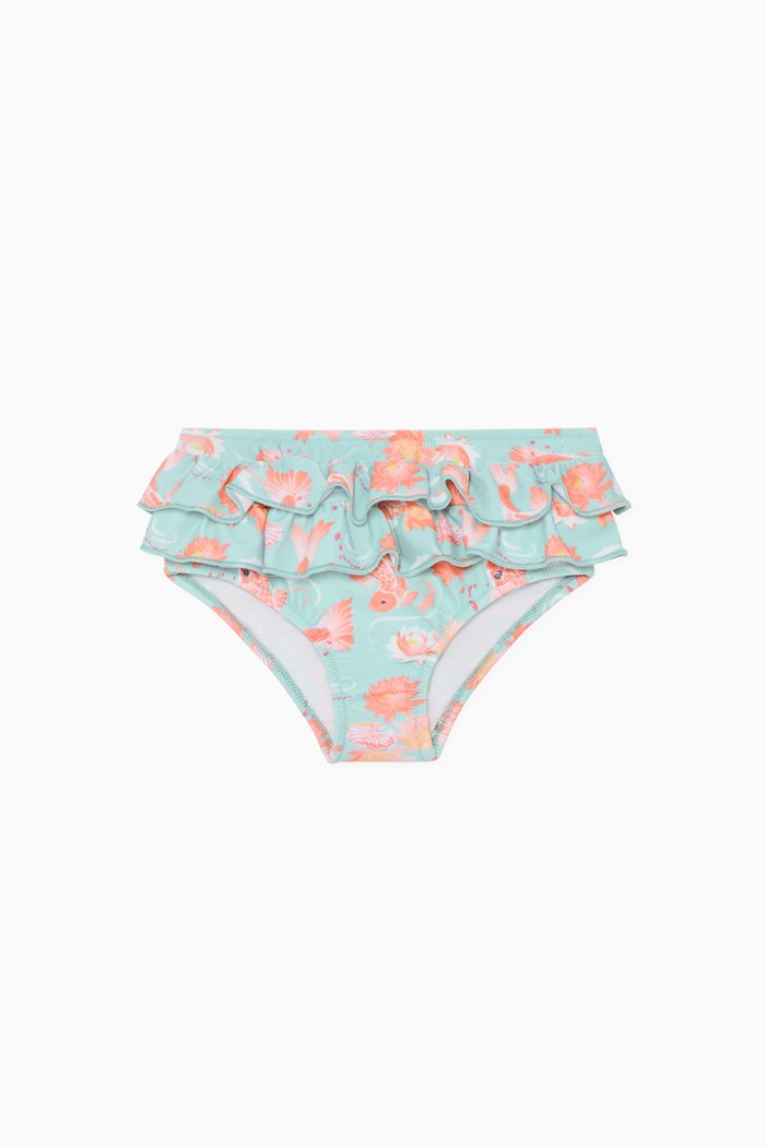 

Koi Cap Ruffled Bikini Briefs, Blue