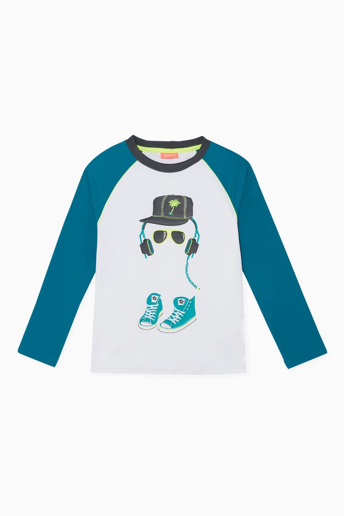 

Longboard Print Rash Vest, White