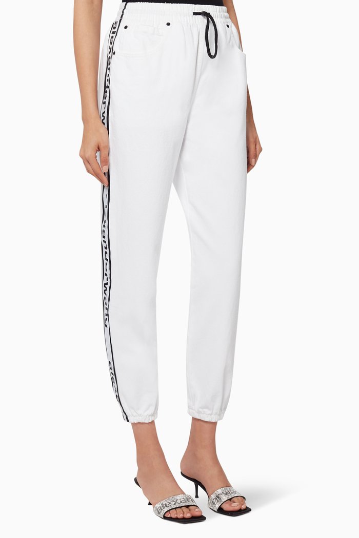 

Logo Stripe Track Pants, White