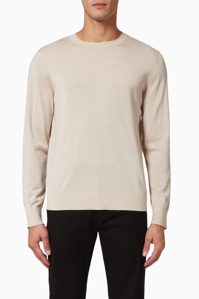 

Regal Wool Crewneck Sweater, Neutral