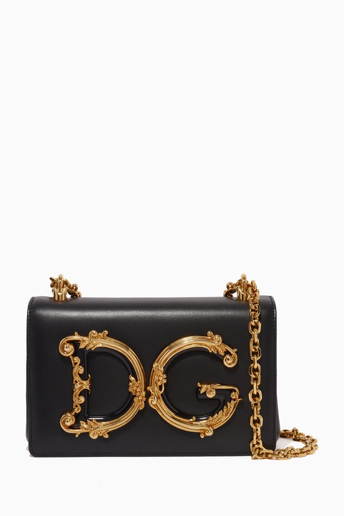 

DG Girls Nappa Shoulder Bag, Black