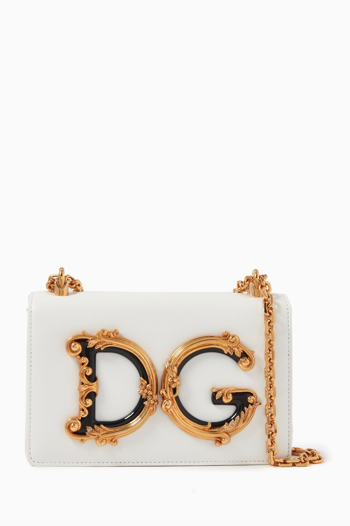 

DG Girls Nappa Shoulder Bag, White