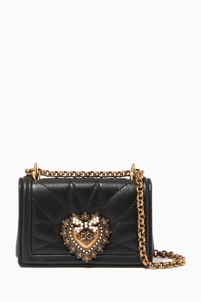 

Micro Devotion Quilted Nappa Leather Bag, Black