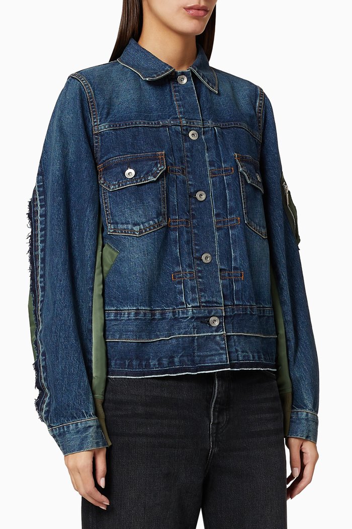 

Denim x MA-1 Jacket, Blue