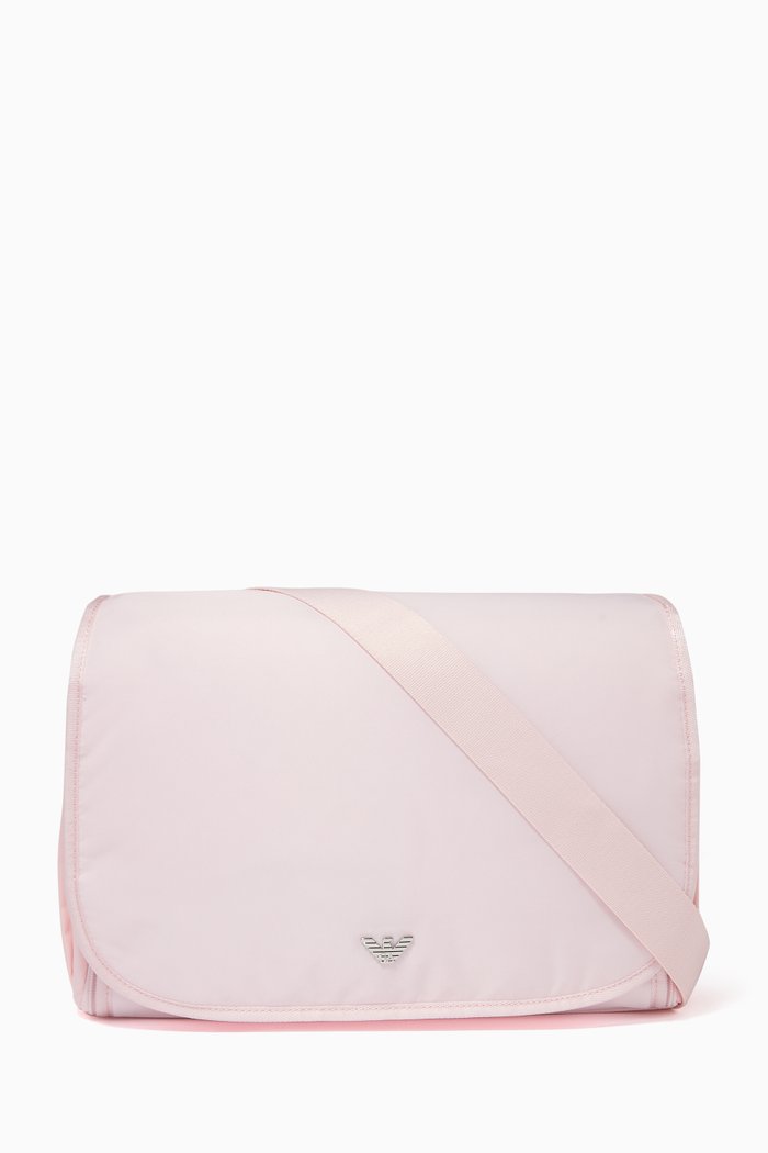 

Logo Nylon Changing Bag, Pink