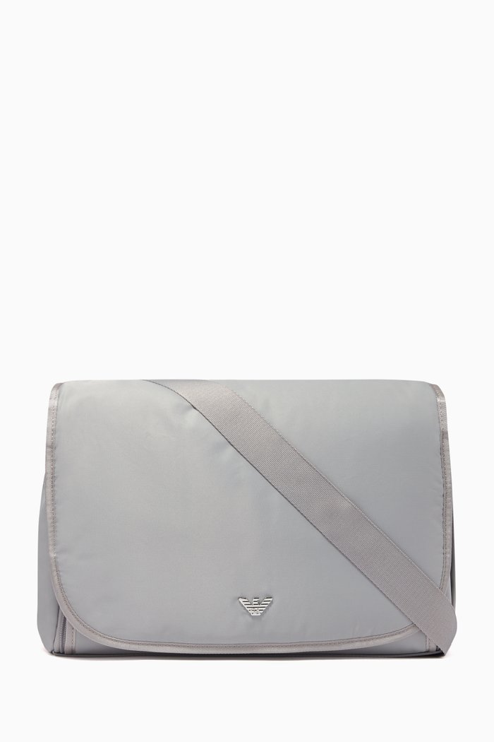 

Logo Nylon Changing Bag, Grey